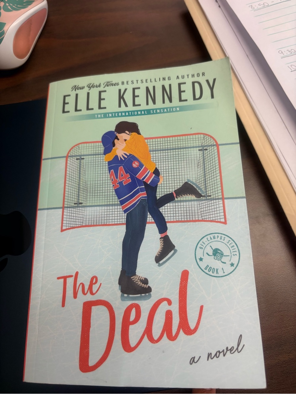 The Deal by Elle Kennedy - Light Mint Cover with Red Title